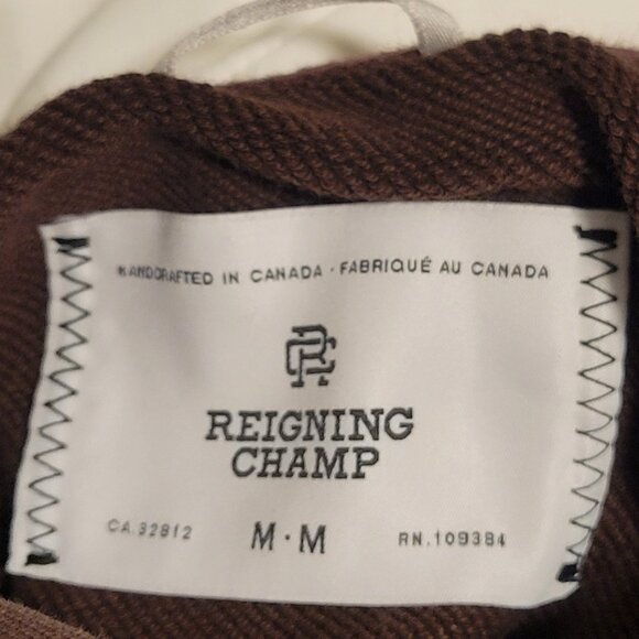 Reigning Champ Men’s Full Zip Hoodie Sweatshirt in Earth Brown | Sz M - Picture 3 of 9